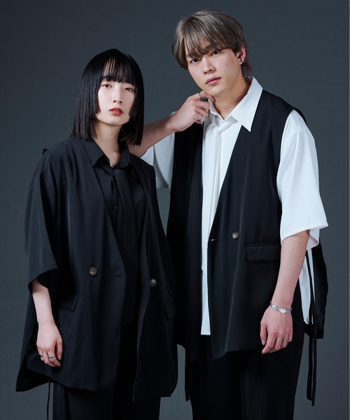 Ellno Loset(エルノロゼット)の「ポリトロボウタイシャツ/セットアップ対応(シャツ/ブラウス・メンズ・オフホワイト/ブラック/ライトグリーン・MEDIUM/LARGE)」の15枚目の写真