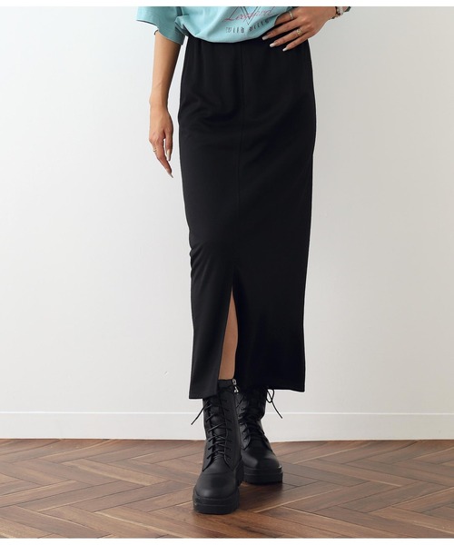 ANAP（アナップ）の「ポンチカラーナロースカート（スカート・レディース・ブラック/ブルー/グリーン・FREE）」の2枚目の写真