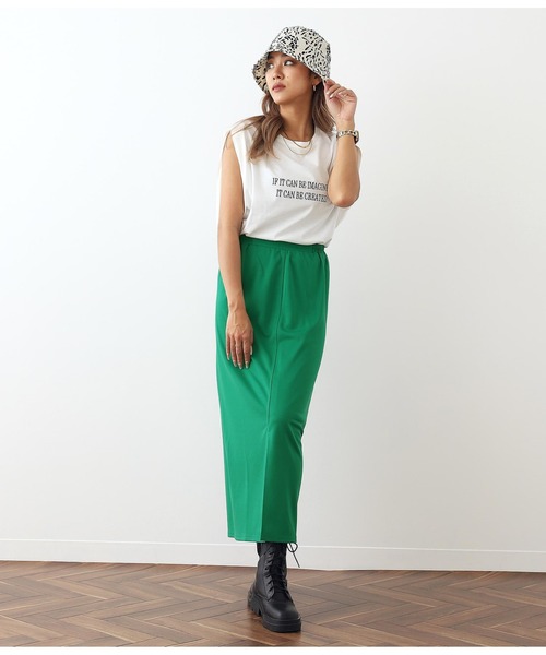 ANAP（アナップ）の「ポンチカラーナロースカート（スカート・レディース・ブラック/ブルー/グリーン・FREE）」の9枚目の写真