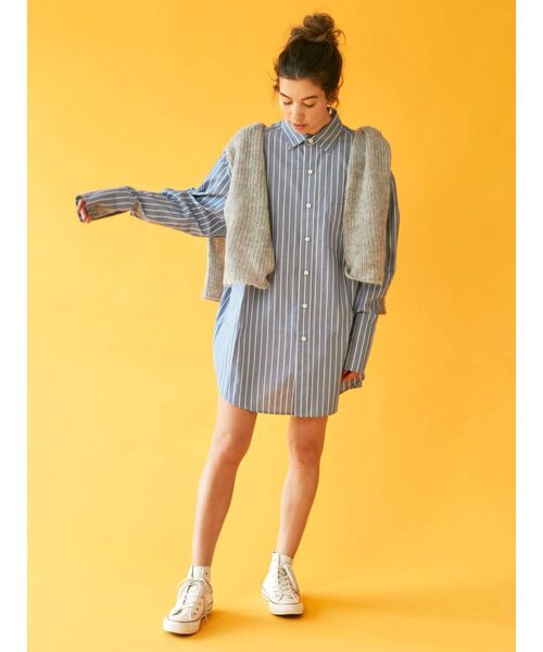 Ungrid（アングリッド）の「ビッグシルエットストライプシャツ（シャツ/ブラウス・レディース・ピンク/ブルー/グリーン・FREE）」の15枚目の写真