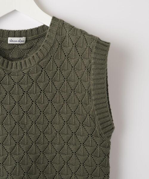 Steven Alan(スティーブンアラン)の「<Steven Alan>EYELET COTTON KNIT VEST/ベスト(ベスト・レディース・ナチュラル/ダークブラウン/オリーブ・FREE)」の17枚目の写真
