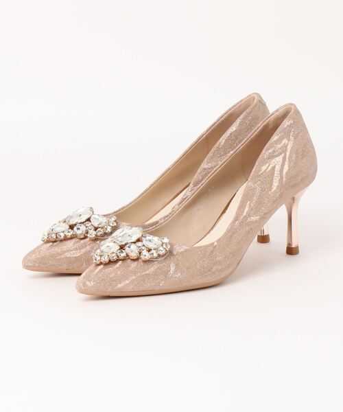 Jasmine Grandiflorum(ジャスミングランディフローラム)の「【Jasmine】ビジューハイヒールパンプス ヒール6cm(パンプス・レディース・シルバー/ゴールド/シャンパン・24.0cm/22.5cm/24.5cm/23.5cm/25.0cm/23.0cm/25.5cm)」の3枚目の写真