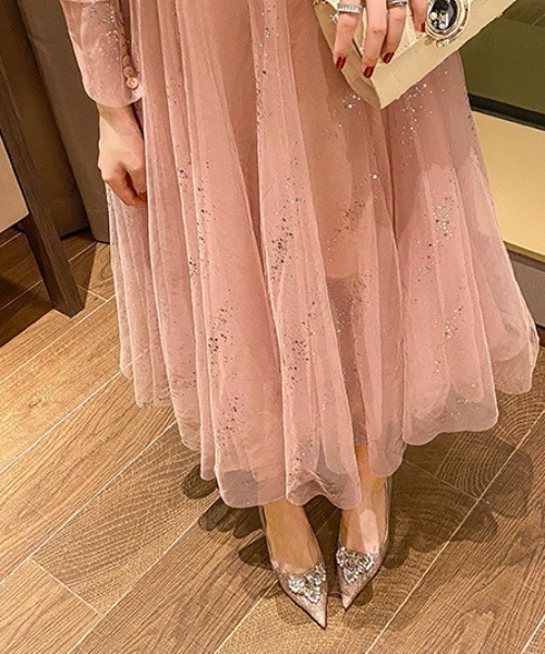 Jasmine ビジューハイヒールパンプス ヒール6cm(パンプス)