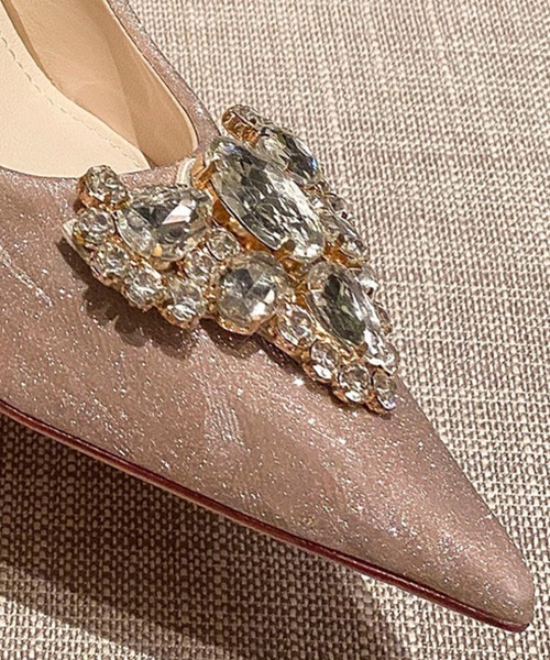 Jasmine ビジューハイヒールパンプス ヒール6cm(パンプス)