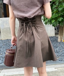 one after another NICE CLAUP | SET UPあり　レースアップフレアミニスカート(スカート)