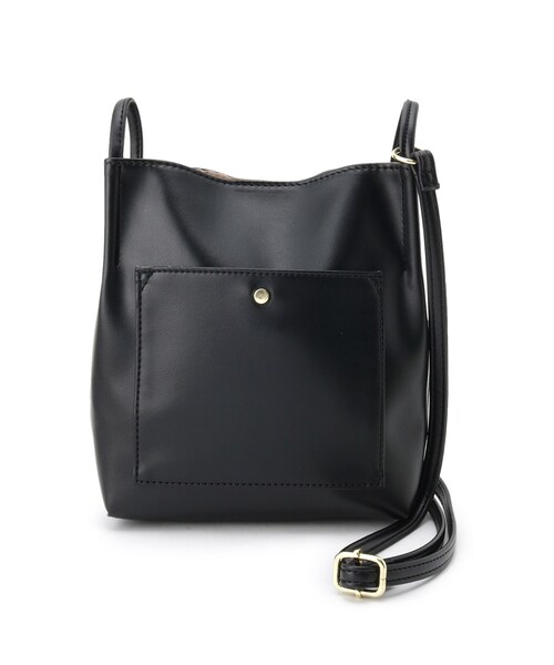 SHOO・LA・RUE（シューラルー）の「◆フロントポケットミニショルダーバッグ（ショルダーバッグ・レディース・ブラック/イエロー系その他/ライトベージュ・00）」の2枚目の写真