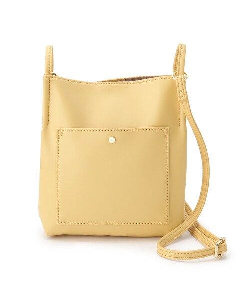 SHOO・LA・RUE（シューラルー）の「◆フロントポケットミニショルダーバッグ（ショルダーバッグ・レディース・ブラック/イエロー系その他/ライトベージュ・00）」の10枚目の写真