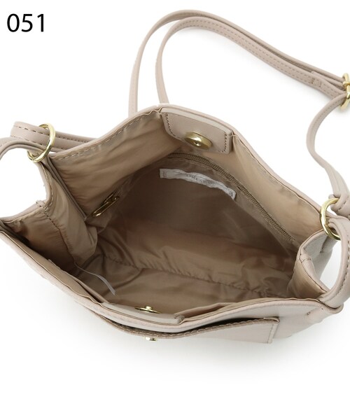 SHOO・LA・RUE（シューラルー）の「◆フロントポケットミニショルダーバッグ（ショルダーバッグ・レディース・ブラック/イエロー系その他/ライトベージュ・00）」の12枚目の写真