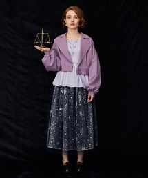 ホロスコープ刺繍チュールスカート