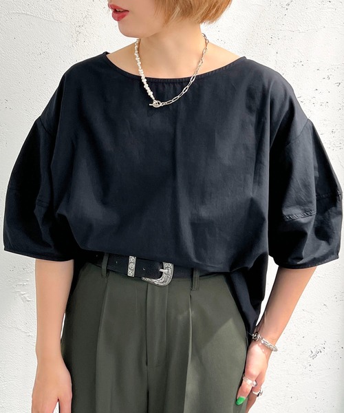 apres jour mignon(アプレジュールミニョン)の「ランタンスリーブブラウス【ZOZOTOWN限定アイテム】(シャツ/ブラウス・レディース・グリーン/オフホワイト/ブラック・X-LARGE/フリー)」の9枚目の写真