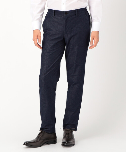 COMME CA ISM（コムサイズム）の「【セットアップ対応】 デニムライク ジャージーパンツ（スーツパンツ・メンズ・ブルー/ブラック・SMALL/MEDIUM/LARGE/X-LARGE）」の6枚目の写真