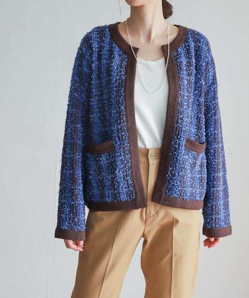 audrey and john wad(オードリーアンドジョンワッド)の「Audrey and John Wad N/C Jacket(ブルゾン・レディース・ブラック系その他/ブルー系その他・FREE)」の7枚目の写真