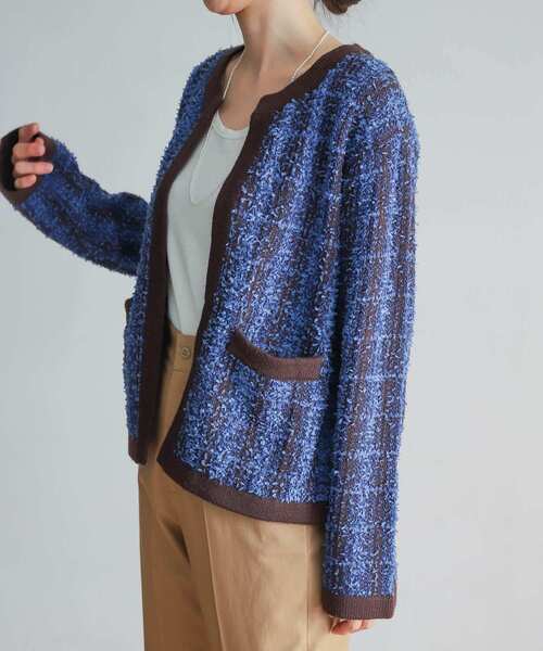 audrey and john wad(オードリーアンドジョンワッド)の「Audrey and John Wad N/C Jacket(ブルゾン・レディース・ブラック系その他/ブルー系その他・FREE)」の8枚目の写真