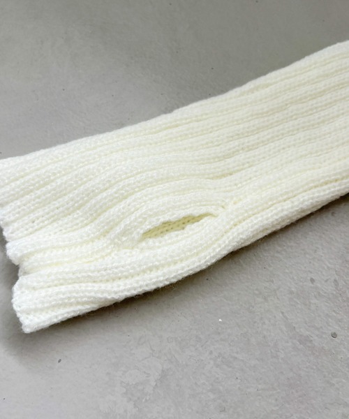 CLEA（クレア）の「リブニットアームカバー（アームカバー・レディース・ホワイト/ブラック・FREE）」の8枚目の写真