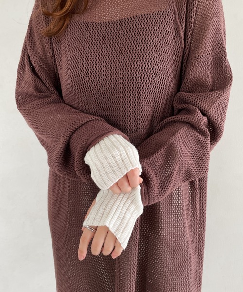 CLEA（クレア）の「リブニットアームカバー（アームカバー・レディース・ホワイト/ブラック・FREE）」の22枚目の写真