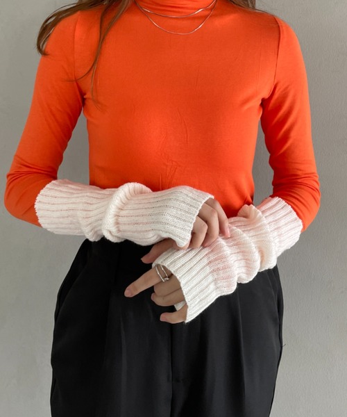 CLEA（クレア）の「リブニットアームカバー（アームカバー・レディース・ホワイト/ブラック・FREE）」の11枚目の写真