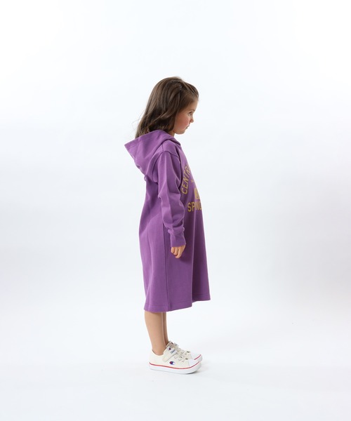 Champion（チャンピオン）の「【Champion/チャンピオン】キッズ フーデッドワンピース（ワンピース・キッズ・ブラック/パープル/グレー/ネイビー・140/110/130/120/100）」の21枚目の写真
