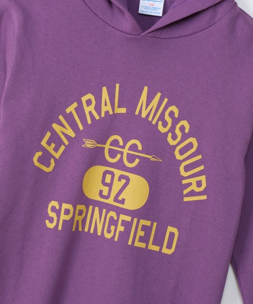 Champion（チャンピオン）の「【Champion/チャンピオン】キッズ フーデッドワンピース（ワンピース・キッズ・ブラック/パープル/グレー/ネイビー・140/110/130/120/100）」の18枚目の写真