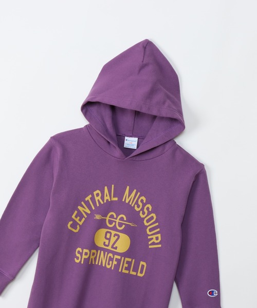 Champion（チャンピオン）の「【Champion/チャンピオン】キッズ フーデッドワンピース（ワンピース・キッズ・ブラック/パープル/グレー/ネイビー・140/110/130/120/100）」の17枚目の写真