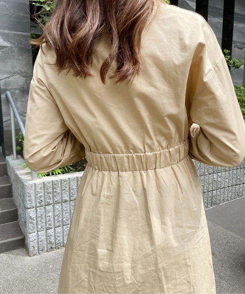 StyleSea（スタイルシー）の「タック入りXラインシャツワンピース（シャツワンピース・レディース・ライトブルー/ベージュ/オフホワイト・FREE）」の17枚目の写真