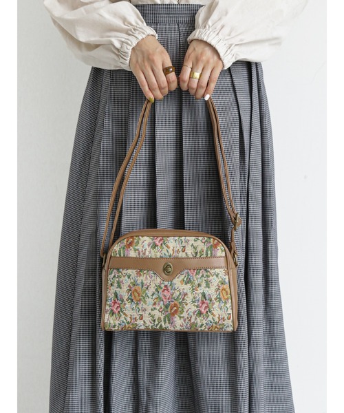 ehka sopo（エヘカソポ）の「ゴブランショルダーバッグ（ショルダーバッグ・レディース・ブラック/ベージュ/ブラウン/キャメル・ﾌﾘ-）」の3枚目の写真