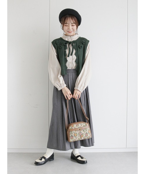 ehka sopo（エヘカソポ）の「ゴブランショルダーバッグ（ショルダーバッグ・レディース・ブラック/ベージュ/ブラウン/キャメル・ﾌﾘ-）」の6枚目の写真