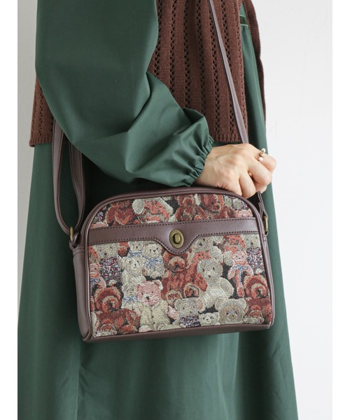 ehka sopo（エヘカソポ）の「ゴブランショルダーバッグ（ショルダーバッグ・レディース・ブラック/ベージュ/ブラウン/キャメル・ﾌﾘ-）」の10枚目の写真