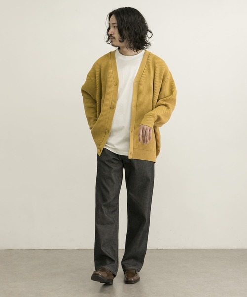 URBAN RESEARCH(アーバンリサーチ)の「URBAN RESEARCH iD オーバーサイズカーディガン(カーディガン/ボレロ・メンズ・ゴールド/グレー系その他/ブルー系その他/バーガンディー・LARGE/MEDIUM)」の5枚目の写真