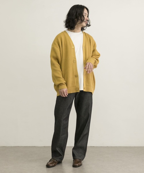 URBAN RESEARCH(アーバンリサーチ)の「URBAN RESEARCH iD オーバーサイズカーディガン(カーディガン/ボレロ・メンズ・ゴールド/グレー系その他/ブルー系その他/バーガンディー・LARGE/MEDIUM)」の9枚目の写真