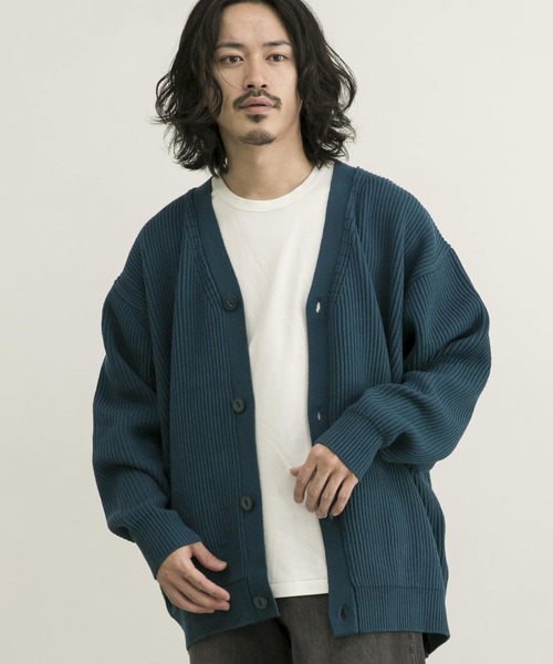 URBAN RESEARCH(アーバンリサーチ)の「URBAN RESEARCH iD オーバーサイズカーディガン(カーディガン/ボレロ・メンズ・ゴールド/グレー系その他/ブルー系その他/バーガンディー・LARGE/MEDIUM)」の14枚目の写真