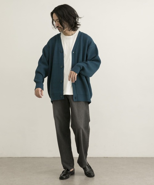 URBAN RESEARCH(アーバンリサーチ)の「URBAN RESEARCH iD オーバーサイズカーディガン(カーディガン/ボレロ・メンズ・ゴールド/グレー系その他/ブルー系その他/バーガンディー・LARGE/MEDIUM)」の10枚目の写真