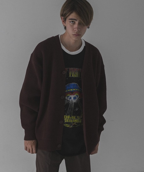 URBAN RESEARCH(アーバンリサーチ)の「URBAN RESEARCH iD オーバーサイズカーディガン(カーディガン/ボレロ・メンズ・ゴールド/グレー系その他/ブルー系その他/バーガンディー・LARGE/MEDIUM)」の22枚目の写真