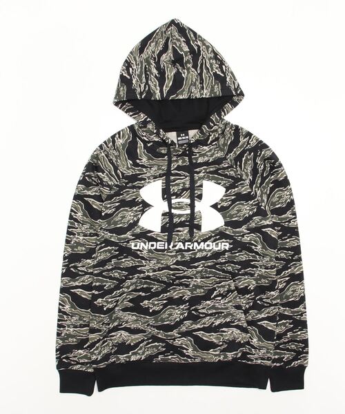 UNDER ARMOUR（アンダーアーマー）の「アンダーアーマー  UA RIVAL FLEECE BIG LOGO PRINTED HOODIE（パーカー・メンズ・ライトグレー/カーキ/ブラック・LL/M/S/L/3L）」の3枚目の写真
