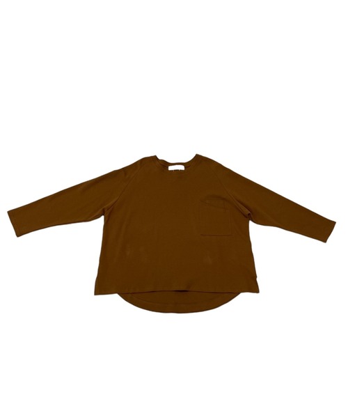 GLANCE(グランス)の「ポケット付きロングTシャツ(Tシャツ/カットソー・レディース・ブラック/カーキ/グレー/ホワイト/ブラウン・38)」の8枚目の写真