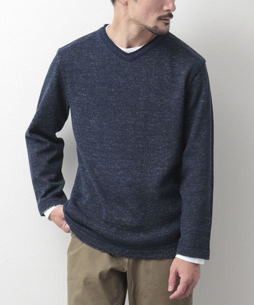 NOLLEY'S goodman(ノーリーズグッドマン)の「長袖Tシャツ付き ウォームプレーティング Vネックプルオーバーニット(ニット/セーター・メンズ・キャメル/サーモンピンク/グレー/ネイビー・XL/L/S/M)」の3枚目の写真
