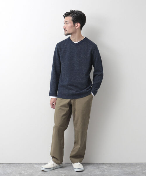 NOLLEY'S goodman(ノーリーズグッドマン)の「長袖Tシャツ付き ウォームプレーティング Vネックプルオーバーニット(ニット/セーター・メンズ・キャメル/サーモンピンク/グレー/ネイビー・XL/L/S/M)」の8枚目の写真