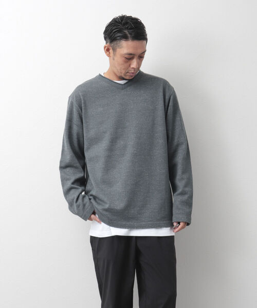 NOLLEY'S goodman(ノーリーズグッドマン)の「長袖Tシャツ付き ウォームプレーティング Vネックプルオーバーニット(ニット/セーター・メンズ・キャメル/サーモンピンク/グレー/ネイビー・XL/L/S/M)」の18枚目の写真