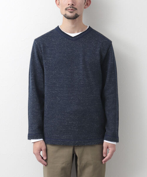 NOLLEY'S goodman(ノーリーズグッドマン)の「長袖Tシャツ付き ウォームプレーティング Vネックプルオーバーニット(ニット/セーター・メンズ・キャメル/サーモンピンク/グレー/ネイビー・XL/L/S/M)」の20枚目の写真