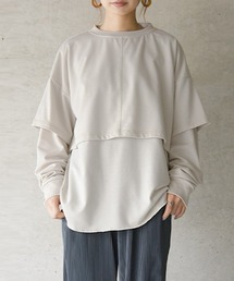 ミニ裏毛レイヤードプルオーバーセット