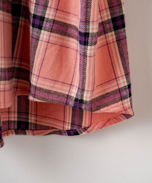 WHIMSIC（ウィムジック）の「【WHIMSIC】フランネルチェックレギュラーカラーシャツ（シャツ/ブラウス・レディース・グリーン/イエロー/ブルー/パープル/ピンク・FREE）」の6枚目の写真