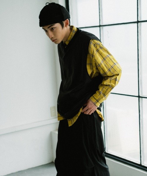 WHIMSIC（ウィムジック）の「【WHIMSIC】フランネルチェックレギュラーカラーシャツ（シャツ/ブラウス・レディース・グリーン/イエロー/ブルー/パープル/ピンク・FREE）」の7枚目の写真