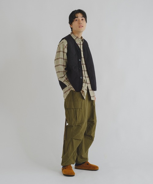 WHIMSIC（ウィムジック）の「【WHIMSIC】フランネルチェックレギュラーカラーシャツ（シャツ/ブラウス・レディース・グリーン/イエロー/ブルー/パープル/ピンク・FREE）」の14枚目の写真