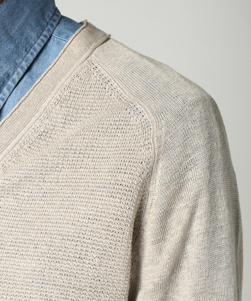 JOURNAL STANDARD（ジャーナルスタンダード）の「ウォッシャブルリネンカーディガン #（カーディガン/ボレロ・メンズ・ホワイト/ブラック/ベージュ/ネイビー・LARGE/MEDIUM）」の21枚目の写真