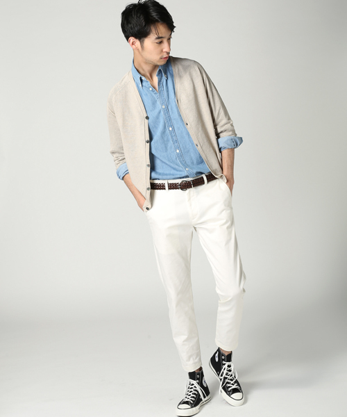 JOURNAL STANDARD（ジャーナルスタンダード）の「ウォッシャブルリネンカーディガン #（カーディガン/ボレロ・メンズ・ホワイト/ブラック/ベージュ/ネイビー・LARGE/MEDIUM）」の12枚目の写真