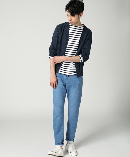 JOURNAL STANDARD（ジャーナルスタンダード）の「ウォッシャブルリネンカーディガン #（カーディガン/ボレロ・メンズ・ホワイト/ブラック/ベージュ/ネイビー・LARGE/MEDIUM）」の14枚目の写真