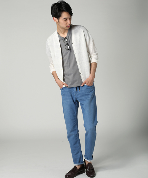 JOURNAL STANDARD（ジャーナルスタンダード）の「ウォッシャブルリネンカーディガン #（カーディガン/ボレロ・メンズ・ホワイト/ブラック/ベージュ/ネイビー・LARGE/MEDIUM）」の15枚目の写真