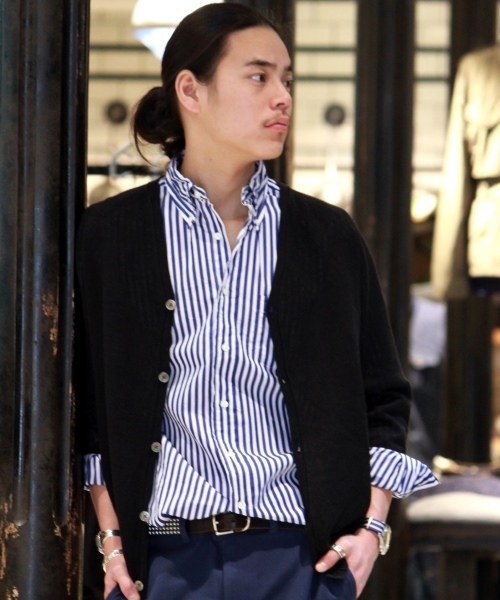 JOURNAL STANDARD（ジャーナルスタンダード）の「ウォッシャブルリネンカーディガン #（カーディガン/ボレロ・メンズ・ホワイト/ブラック/ベージュ/ネイビー・LARGE/MEDIUM）」の5枚目の写真