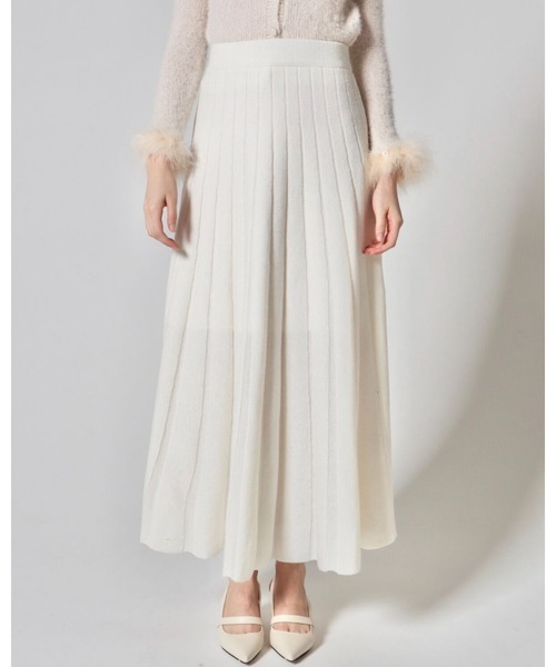 epine（エピヌ）の「volume knit long skirt（スカート・レディース・ホワイト/ベージュ/ブラック・S/M）」の7枚目の写真