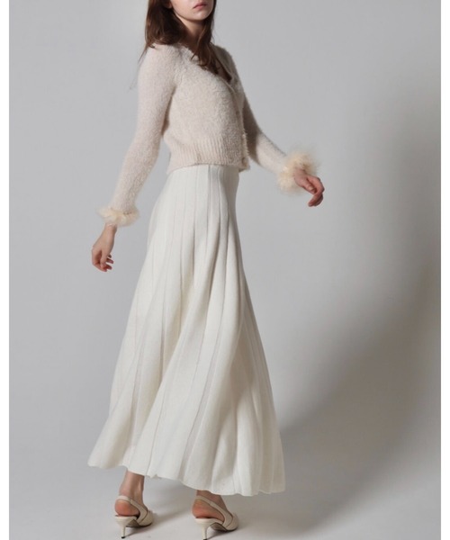 epine（エピヌ）の「volume knit long skirt（スカート・レディース・ホワイト/ベージュ/ブラック・S/M）」の10枚目の写真