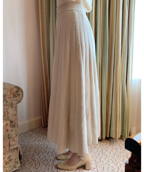 epine（エピヌ）の「volume knit long skirt（スカート・レディース・ホワイト/ベージュ/ブラック・S/M）」の12枚目の写真